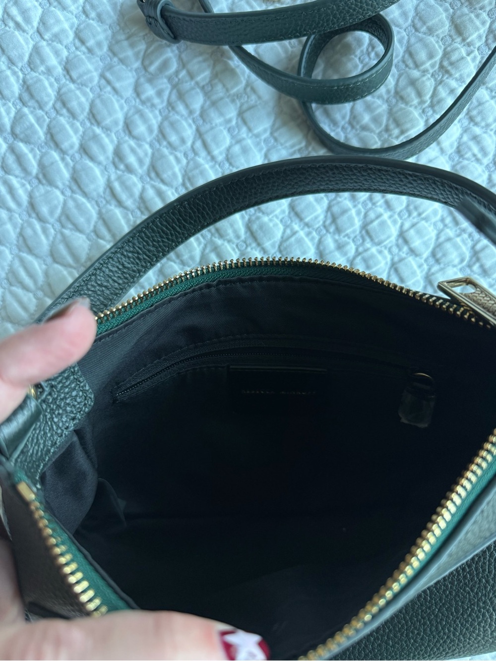 Rebecca Minkoff Megan Mini Leather Shoulder Bag Green - Picture 7 of 9
